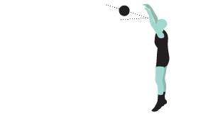 ilustração dos movimentos do vôlei - bloqueio