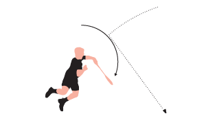 ilustração dos movimentos do badminton descrito abaixo - Smash