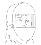 imagem de uma máscara de esgrima
