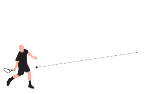 ilustração dos movimentos do tênis - saque