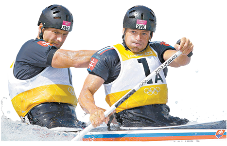 imagem dos atletas eslovacos Peter e Pavol Hochschorner