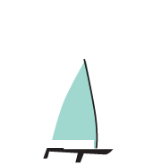 ilustração da vela classe Laser Radial