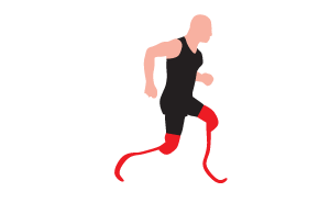 Imagem de um atleta paraolímpico correndo
